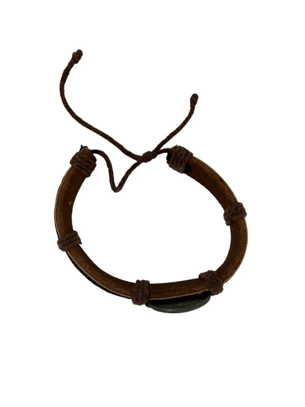 Capricorn Zodiac Leather Bracelet Adjustable Cord Metal Charm Goat Boho Hippie